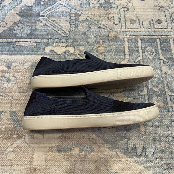 Rothy's Slip On Sneakers Night Stripe Womens US 10.5 Navy Sustainable Recycled - Picture 8 of 12